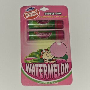 NOS Dubble Bubble Watermelon Bubble Gum Flavored Lip Balm 2-Pack 2010 READ